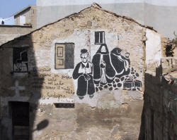 Murales ad Orgosolo in Sardegna